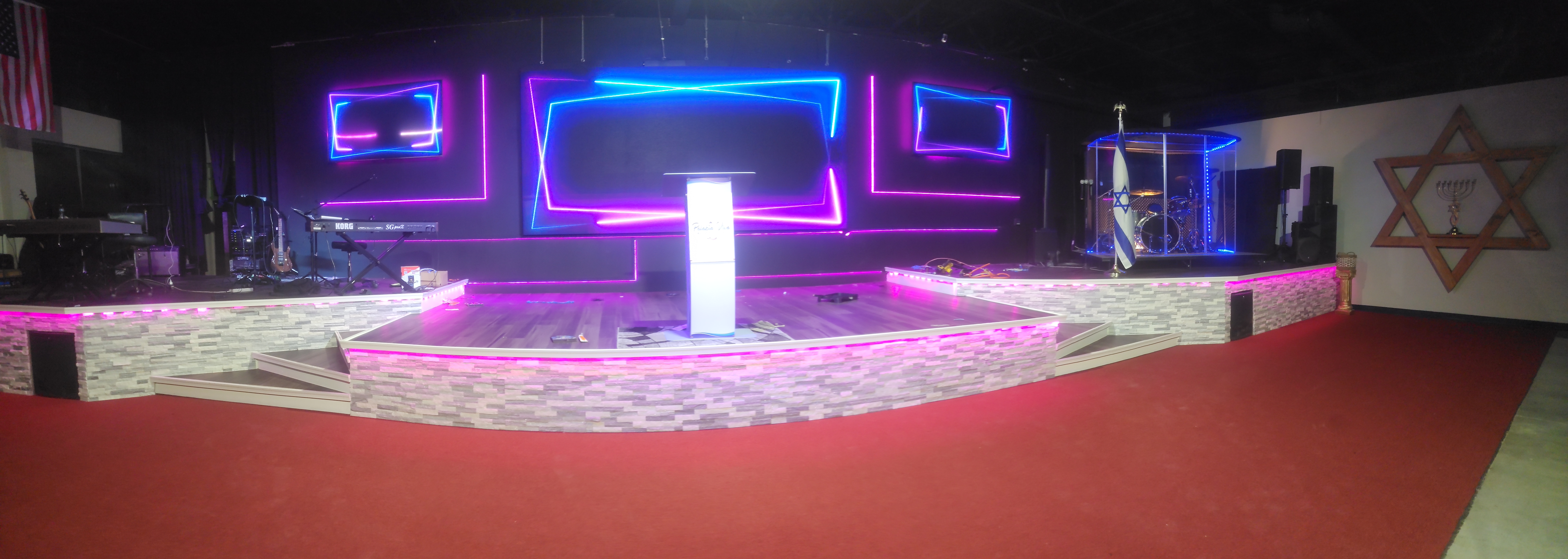 LED wall installation